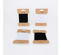 Trimz - Corda elastica intrecciata, 20 m, colore: Bianco e Nero