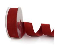 Trimz Fettuccia in cotone resistente, colore rosso scuro, 30 mm x 10 m