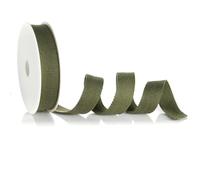 Trimz Fettuccia in Cotone Resistente, Verde Militare, 25mm x 5m