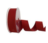 Trimz Fettuccia in cotone, rosso scuro, 25 mm x 5 m