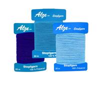 Trimz Lana da rammendo, poliestere, celeste/blu/blu navy, 3 x 20 m