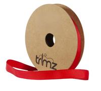 Trimz - Nastro in gros grain, Rosso, 15mm x 5m