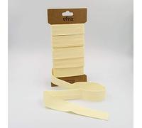 Trimz Nastro sbieco in policotone, avorio, 25 mm x 5 m