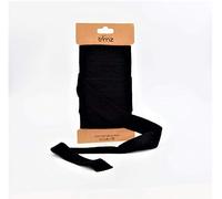 Trimz Nastro Singolo in Cotone a Spina di Pesce, Nero, 25mm x 5m, 5 unità