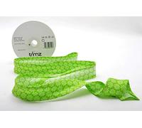 Trimz Rilegatura sbieco, Cotone, Bianco e Verde, 25/5/5 mm