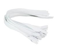 Trimz Zip - 10 Cerniere Bianche Invisibili, Dimensioni 60 cm, Nylon