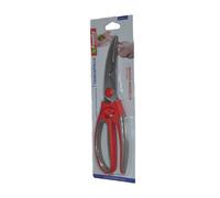 Trinciapollo Family lame acciaio manici plastica antiscivolo colore rosso 24 cm