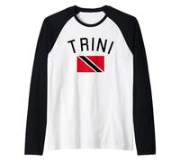Trini Strong Trinidad & Tobago Flag Carnival Independence Maglia con Maniche Raglan