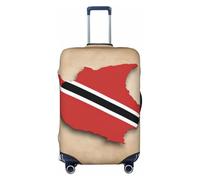 Trinidad e Tobago Map Like a Bird Print Travel Luggage Cover Protector Valigie Copertura per bagagli Lavabile Anti-graffio, Nero , XL