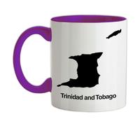 Trinidad E Tobago Silhouette - Ceramica Mug - Porta Di Spagna Caraibico Bandiera