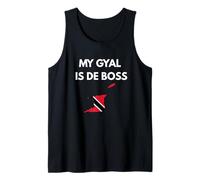 Trinidad e Tobago Trini Flag Slang My Gyal Is De Boss Canotta