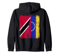 Trinidad e Tobago Venezuela mezza bandiera Felpa con Cappuccio