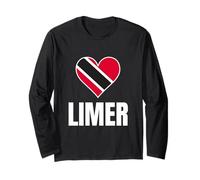Trinidad Tobago Limer Heart Flag Caribbean Pride Culture Maglia a Manica