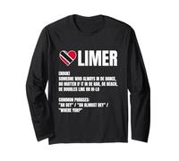 Trinidad Tobago Limer Word Def Heart Flag Caribbean Pride Maglia a Manica