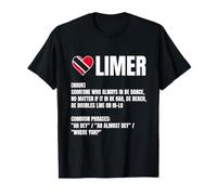 Trinidad Tobago Limer Word Def Heart Flag Caribbean Pride Maglietta