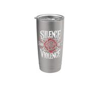 Trinity Love Clothing Co. Design rosa silenzio Bicchiere termico in acciaio inox doppia parete