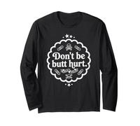 Trinity Love Clothing Co.Don't be Butt Hurt in Bianco Design Maglia a Manica