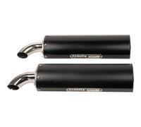 Trinity Racing TR-4190D-BK Fase 5 Doppio Scarico Sistema - Nero Silenziatore