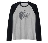 Trinity University Tigers Mascot Head Lee Roy Maglia con Maniche Raglan