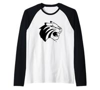 Trinity University Tigers Mascot Head Lee Roy Maglia con Maniche Raglan