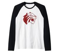 Trinity University Tigers Mascot Head Lee Roy Maglia con Maniche Raglan