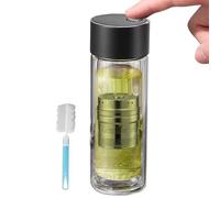 Trinkflasche Mit Filter - Doppelschicht Becher 400 ml Hitzebeständig, Magnetischer Deckel Sicher Verschluss, Tragbarer Tee Infuser Design | Praktischer Getränke Begleiter Für Reise Zuhause Auto Schule