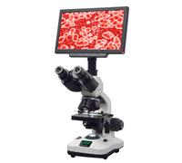 Trinoculare Laboratorio Microscopio 2500x S-PLAN Ottiche W 9” 4K Camera & LED