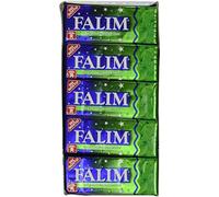 Trinovi Falim - Gomma da masticare senza zucchero con sapore di menta, 100 pezzi (5 x 20 pezzi), senza zucchero, senza gusto alla menta, sapore rinfrescante, respiro fresco