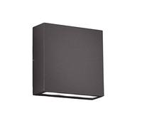 Thames applique 2 led quadrata antracite bi-emissione 14xh14 Moderno LED