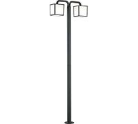Trio 421560242 Cuganbo Lampada LED a Stelo, da Esterno, Alluminio Pressofuso, Paralume Acrilico Bianco, Antracite