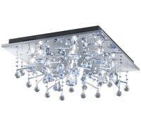 Trio 627010906 Plafoniera 55 x 55 x 20 cm, Incluso 9 LED x 10 W e 32 x 15 W, G4,