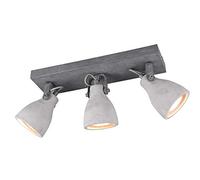 Trio Leuchten Trio 802500378 Concrete Faretto, 3x42 Watt, Calcestruzzo, 35x10x18 cm GU10, 10.0 x 35.0 x 18.0 cm
