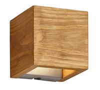 Trio, Applique, Brad incl. 1 x LED,SMD,4,3 Watt,3000K,430 Lm. Finitura: Legno naturale, color legno L:11,0cm, A:11,0cm, P:11,0cm OSRAM Inside,