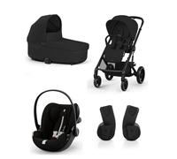 TRIO BALIOS S LUX BLK MOON BLACK CON NAVICELLA COTS E SEGGIOLINO CLOUD G3 PLUS MOON BLACK + ADATT.