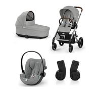 TRIO BALIOS S LUX SLV STONE GREY CON NAVICELLA COTS E SEGGIOLINO CLOUD G3 PLUS STONE GREY + ADATT. - CYBEX
