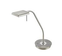 Trio Bergamo Lampada Tavolo, 1 x LED, SMD, 3000 K, 1100 Lm, Touchdimmer, Flessibile, 12 watts, Nickel Opaco