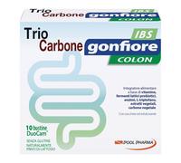 Trio Carbone Gonfiore Colon Ibs Integratore di Fermenti Lattici 10 Bustine