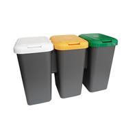 Trio Cestino per la Raccolta differenziata con Anello Interno e Coperchio con
