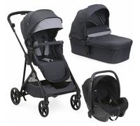 Trio Chicco Seety Boston Grey con Seggiolino Kory Essential i-Size Black Portata 22 Kg