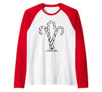 Trio di Bastoncini di Zucchero Classico retrò Anni '50 con Design Festivo Maglia con Maniche Raglan