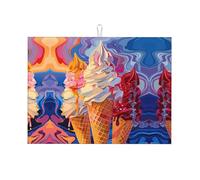 Trio di coni gocciolanti tappetino scolapiatti in microfibra, grande tappetino scolapiatti per bancone della cucina, tappetino super assorbente, tappetino scolapiatti facile da pulire, 45,7 x 61 cm