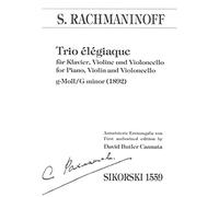 Trio élégiaque: Autorisierte Erstausgabe. piano, violin, cello. Jeu de parties.