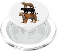 Trio Felini Tigre Pantera Giaguaro Animali Selvaggi PopSockets PopGrip per MagSafe