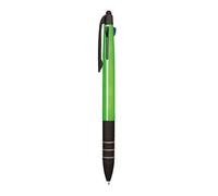 TRIO FLU 50 Penne Personalizzate con Scritta e Logo - Penna 3 Colori con Touch Screen e Incisione Laser, Idea Personalizzabile Inaugurazioni, Fiere, Gadget Promozionali (50 Penne Verde FLUO)