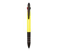 TRIO FLU 50 Penne Personalizzate con Scritta e Logo - Penna 3 Colori con Touch Screen e Incisione Laser, Idea Personalizzabile Inaugurazioni, Fiere, Gadget Promozionali (50 Penne Giallo FLUO)
