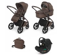 Trio Foppapedretti Commander Cinnamon Brown com Seggiolino Auto DISK INFANT i-Size Ebony + Borsa