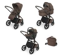 Trio Foppapedretti Commander Cinnamon Brown com Seggiolino Auto DISK INFANT i-Size R129 + Borsa
