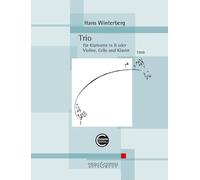 Trio: für Klarinette in B oder Violine, Cello und Klavier. Klarinette in B oder Violine, Violoncello und Klavier. Partitur und Stimmen.