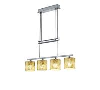 Trio Garda Lampada a Sospensione, 4 Diffusori con Bilanciere Regolabile, E14, 0 watts, Nichel Opaco