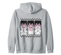 Trio Gufo Coquette Bow Bubblegum Retro Felpa con Cappuccio